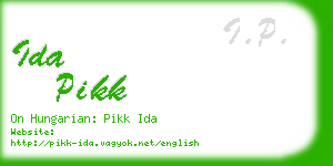 ida pikk business card